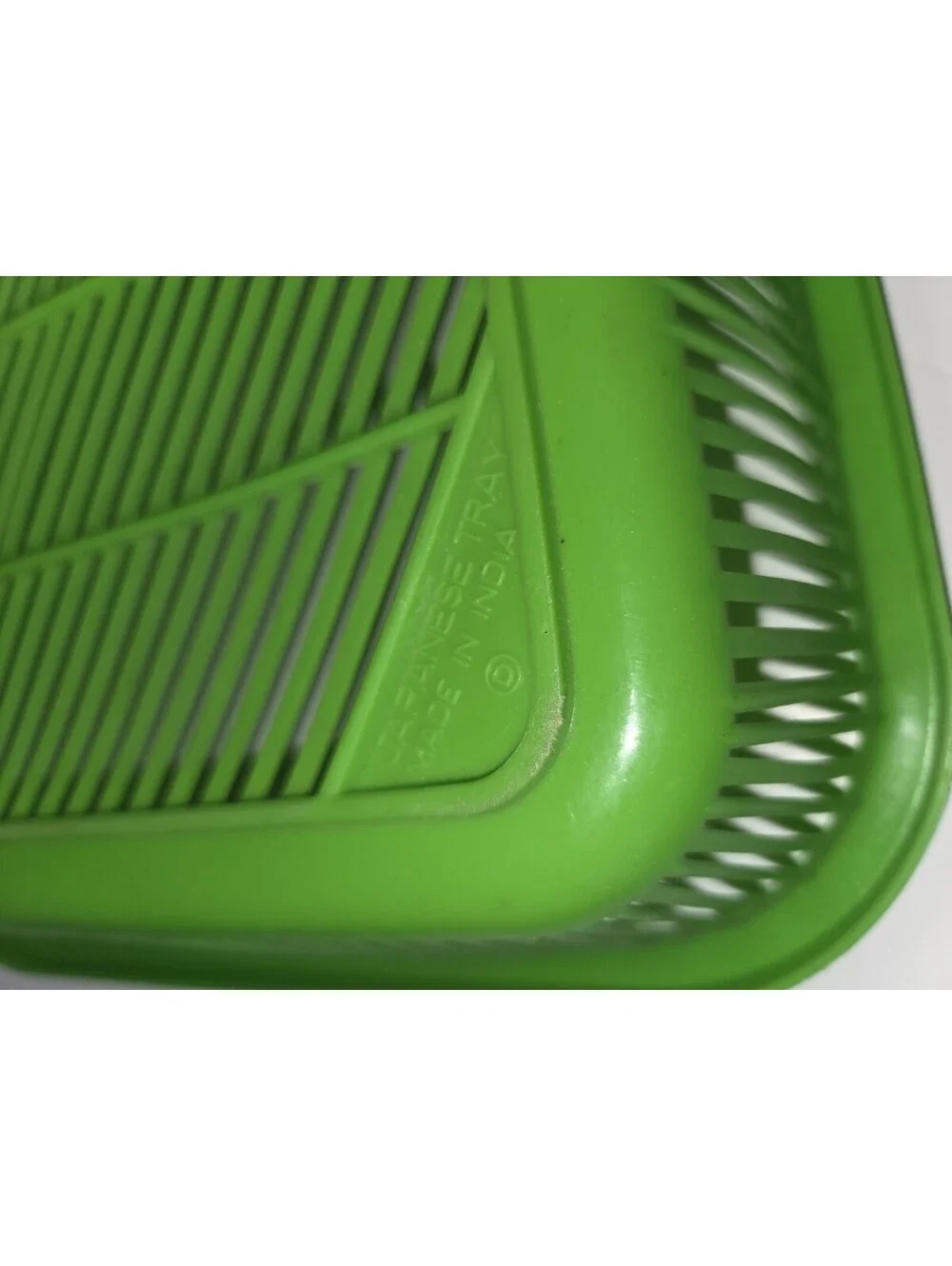 Vintage FPT FAMILY JAPANESE Tray Green Plastic Floral Design SG3